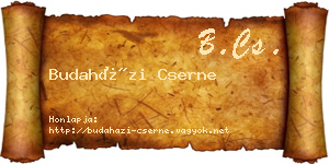 Budaházi Cserne névjegykártya